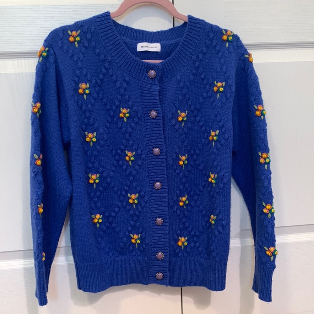 Vintage style crochet cardigan (size: S)